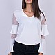 Women's Blouse White with Long Sleeves B 20322 / 2020