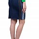 Knee-length denim skirt P 22106